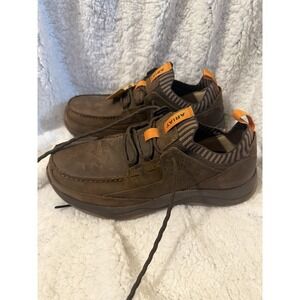 NWOT  Ariat WORKING MILE COMPOSITE SAFETY TOE SHOE MAN IN BROWN SZ 9.5